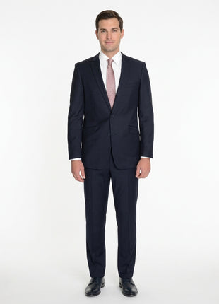 Raphael Slim Fit Solid Navy Blue Two Button Blazer Suit Jacket - The Suit Depot