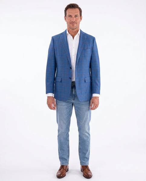 Shop Blujacket Blue 100% Wool Blazer | The Suit Depot
