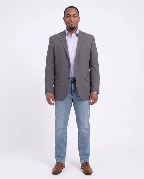 I297 XL バーバリー モヘア混 スーツ上下 グレー メンズ Shop Caravelli Gray Hopsack Weave Stretch Blazer | The Suit Depot