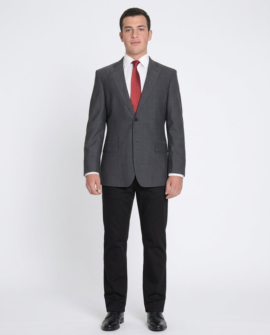Shop HUGO BOSS Gray 100% Wool Blazer | The Suit Depot