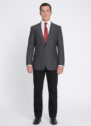 Hugo Boss Paolini Charcoal Gray Striped Super 130's Wool Blazer Sportcoat - The Suit Depot