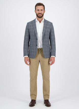 Blujacket Mens Gray Reda Wool Regular Fit 2 Button Trim Fit Blazer Sportcoat