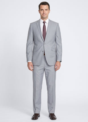 Raphael Mens Slim Fit Light Gray Two Button Blazer Suit Jacket - The Suit Depot