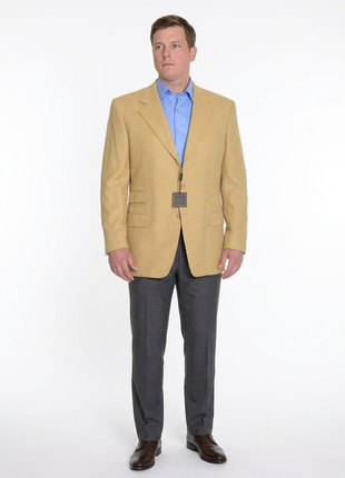 Sartoria Partenopea Italy 40R 50 Handmade Tan Plaid Wool Men's Sportcoat Blazer