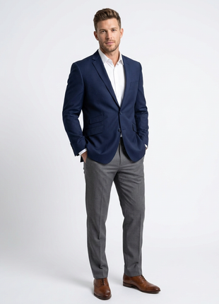 Raphael Mens Solid Blue Regular Fit Blazer Sportcoat