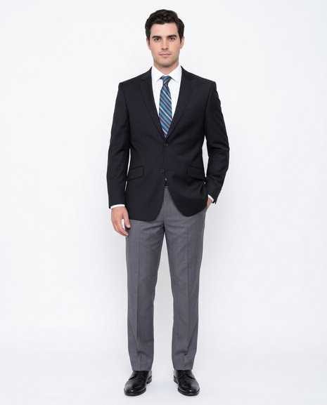 Creativo Slim Fit Solid Black Two Button Suit Jacket Blazer – The Suit Depot