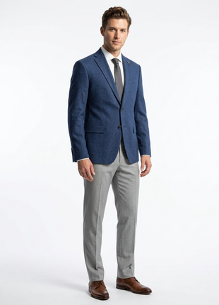 John Varvatos BLEECKER Blue Two Button Stretch Wool Blend Blazer
