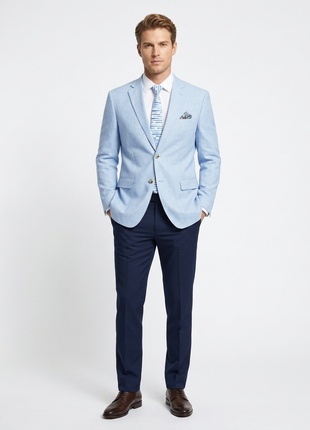 Men's Classic Fit Blazer Linen/Cotton Sport Coat - The Suit Depot