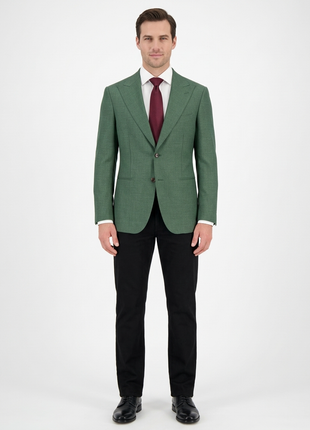 Canuti By Steven Land Mens Green Tonal 2 Button Blazer Sportcoat