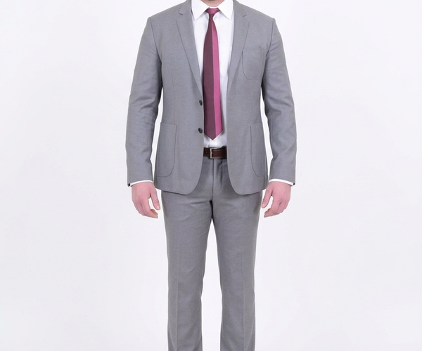 Shop HUGO BOSS Gray Wool Suit | The Suit Depot