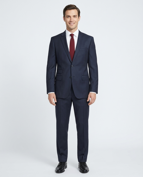 Shop HUGO BOSS Blue Wool Suit | The Suit Depot