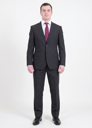 Hugo Boss The Kings/central Classic Fit Gray Mini Check Two Button Wool Suit - The Suit Depot