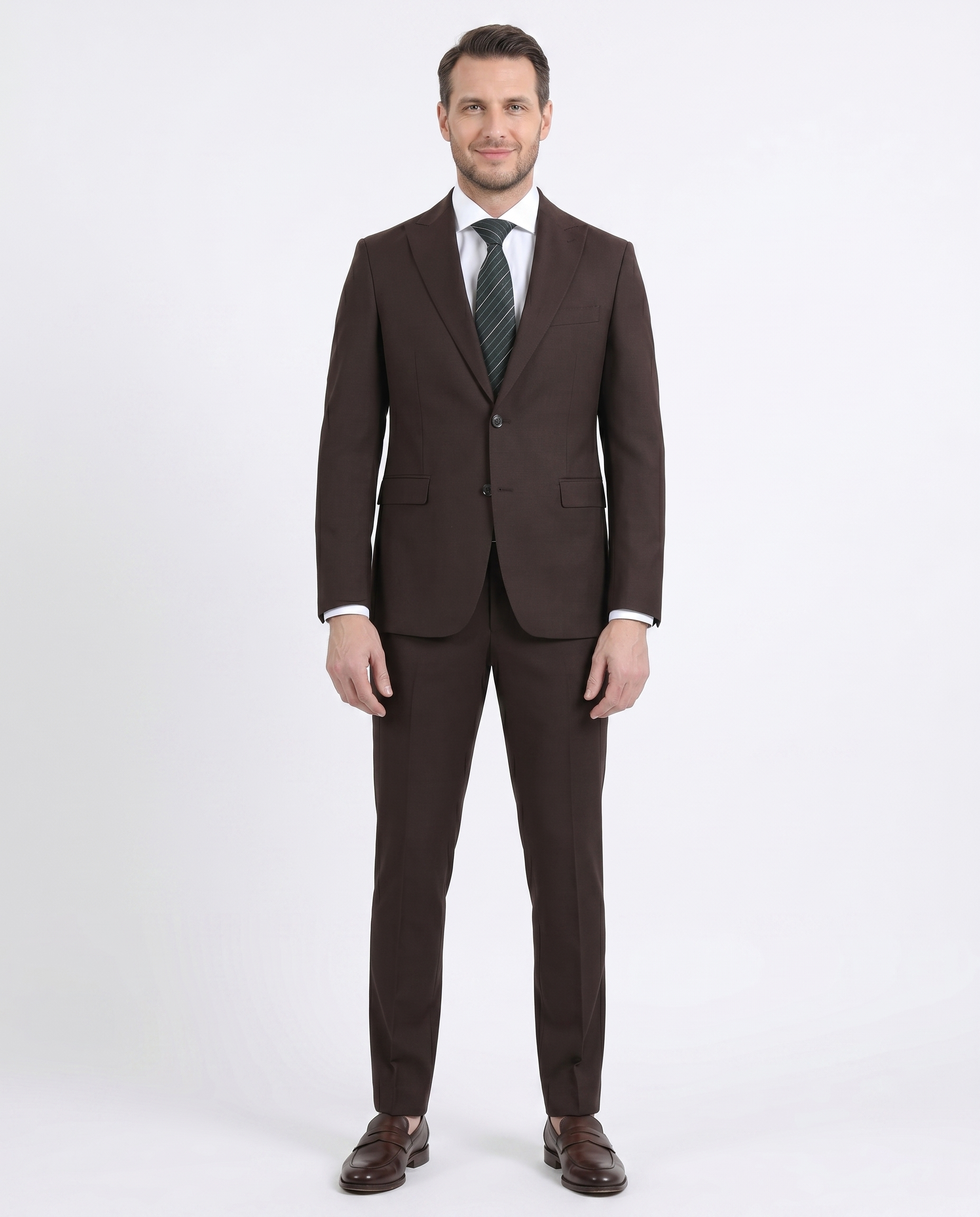 Shop Di'nucci Brown 100% Wool Suit | The Suit Depot