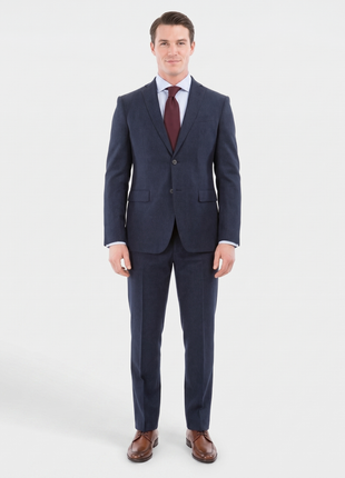 John Varvatos Half-Canvassed Navy Two Button Wool Blend Suit