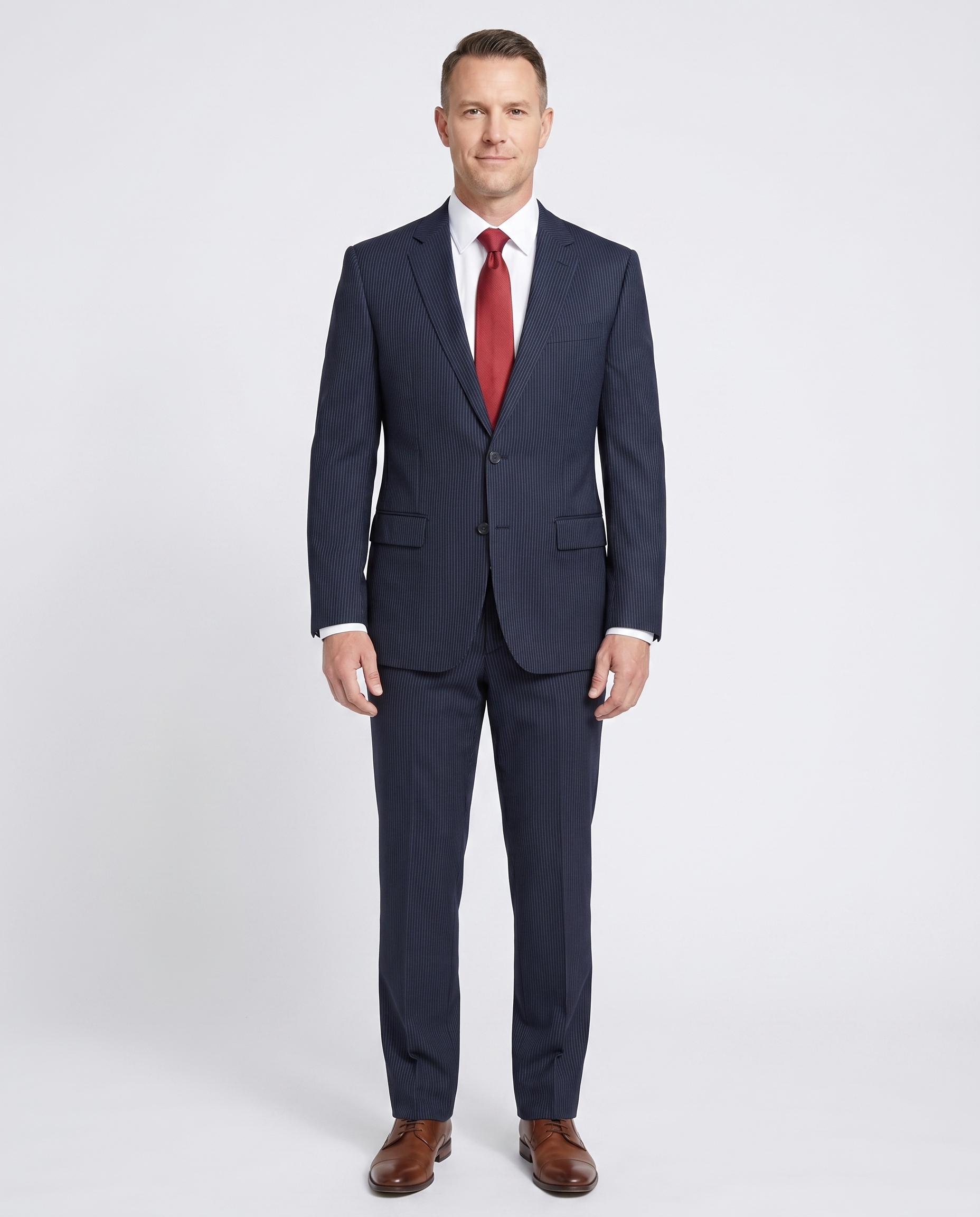 Shop HUGO BOSS Navy 100% Wool Suit | The Suit Depot