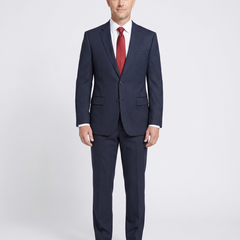 Hugo Boss The Grand/central Classic Fit Navy Pinstriped Two Button Wool Suit - The Suit Depot