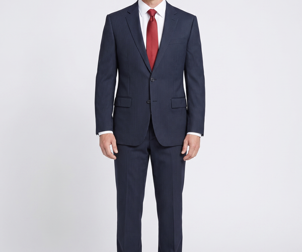 Shop HUGO BOSS Navy 100% Wool Suit | The Suit Depot