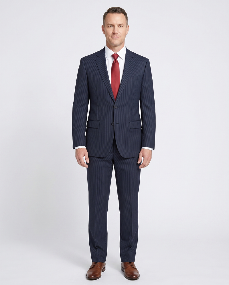 美品 HUGO BOSS × Guabello ウールカシミヤ スーツ ネイビー BOSS - Two-piece slim-fit suit in patterned virgin wool - Dark Blue