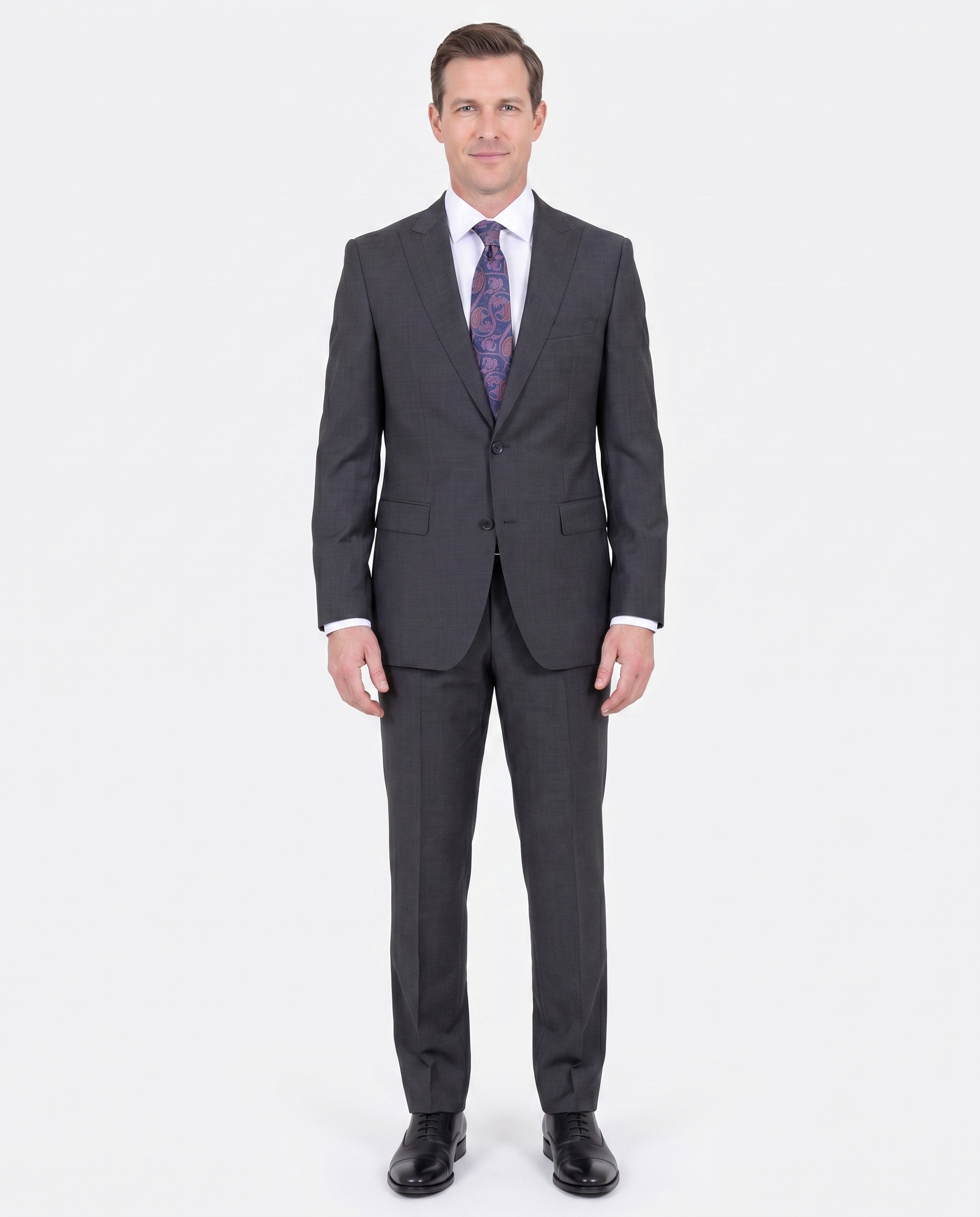 Shop HUGO BOSS Charcoal 100% Wool Suit | The Suit Depot Shop HUGO BOSS Charcoal 100% Wool Suit | The Suit Depot
