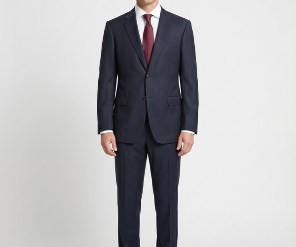 Armani Collezioni G-Line Mens 42L Solid Navy Blue 2 Piece Suit