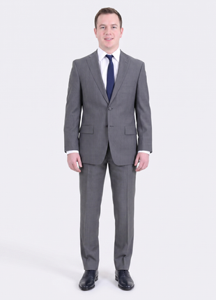 Hugo Boss Paolini1/movio1 Classic Fit Gray Plaid Two Button Wool Suit - The Suit Depot