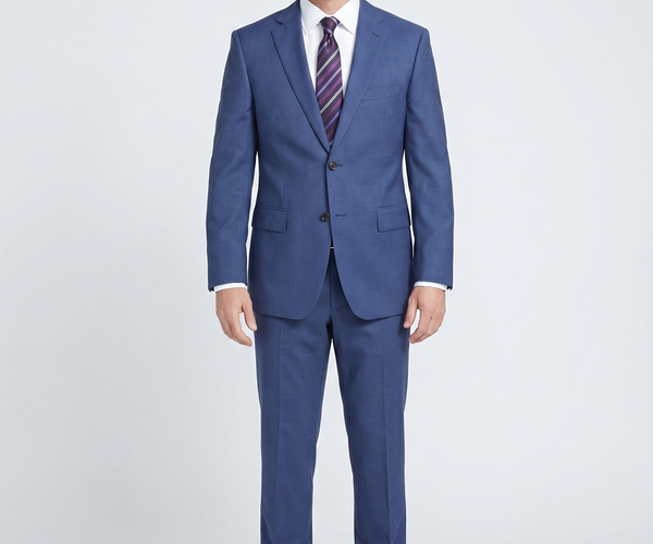 Shop HUGO BOSS Blue Wool Suit | The Suit Depot