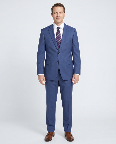 Shop HUGO BOSS Blue Wool Suit | The Suit Depot