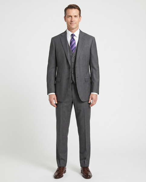 Shop Armani Collezioni Gray Wool Suit | The Suit Depot