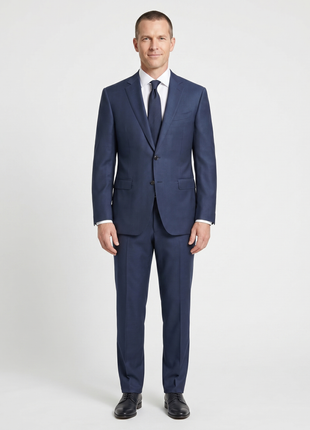 Canali 1934 Mens Blue 42R Drop 8 100% Wool 2 Button 2 Piece Suit
