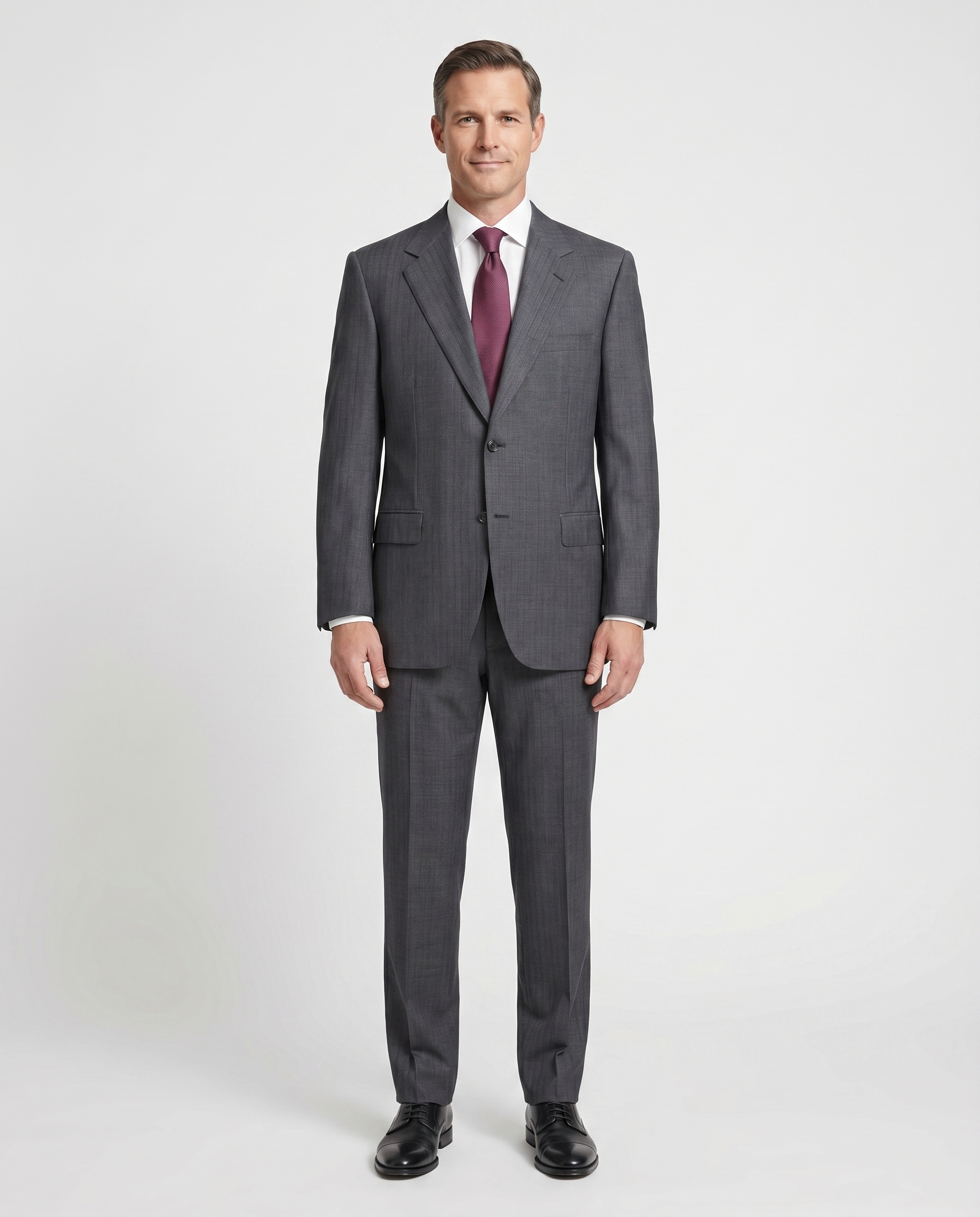 Brioni　ブリオーニ　TRAIANO　グレー　スーツ　セットアップ　2B Brioni Mens 44R Charcoal Gray Tonal Stripe Classic Fit 2 Piece