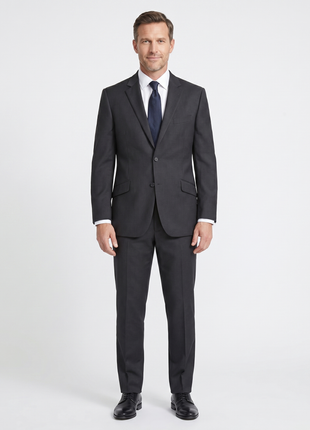 Men's Slim Fit Solid Stretch 2-Piece Suit