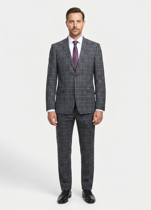 Men's Slim Fit Checked Suits