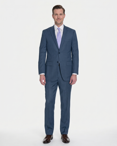 Shop Zanetti Navy 100% Wool Suit | The Suit Depot