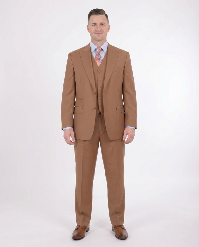 Shop Apollo King Brown 100% Wool Suit | The Suit Depot