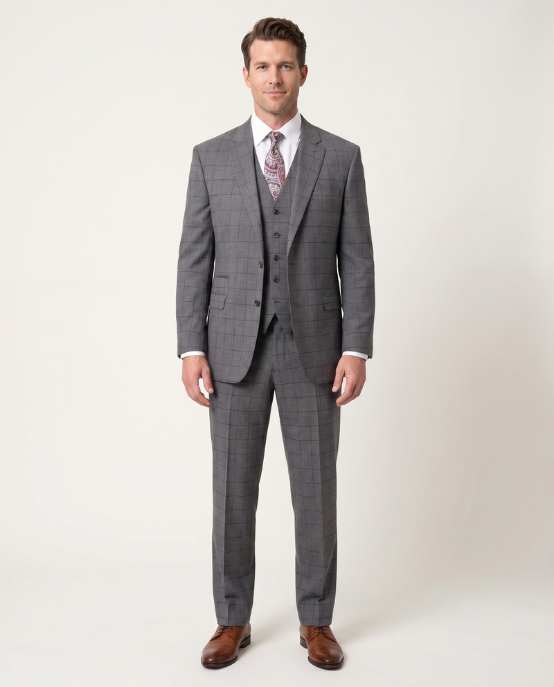 Shop Italiano Gray 100% Wool Suit | The Suit Depot