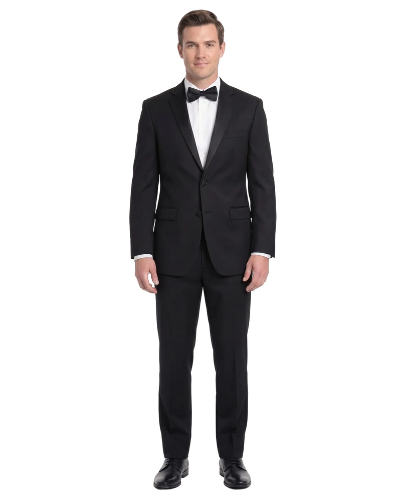 C06143 新品 THE SUIT COMPANY：160cm-8drop Shop Label M Black 100% Wool Tuxedo | The Suit Depot