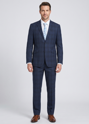 Men's Slim Fit Stretch Checked Suits