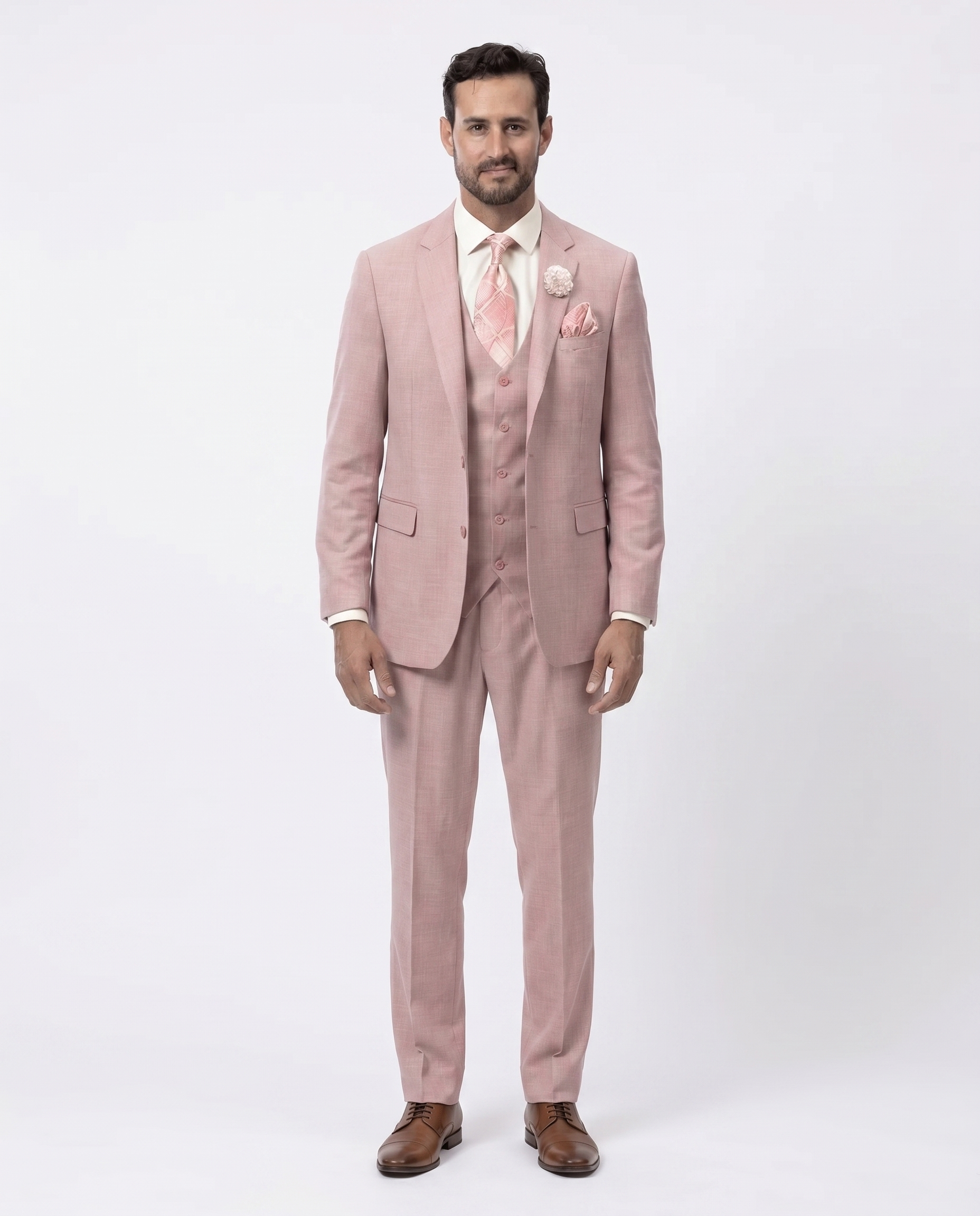 Kent & Park Mauve Pink Regular Fit Two Button 3 Piece Suit – The Suit Depot