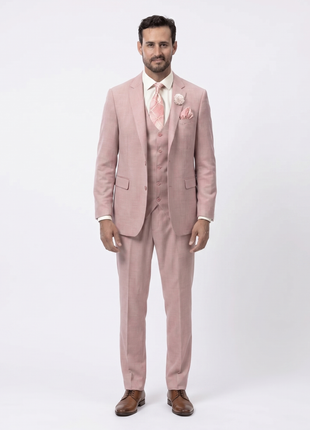 Kent & Park Mauve Pink Regular Fit Two Button 3 Piece Suit