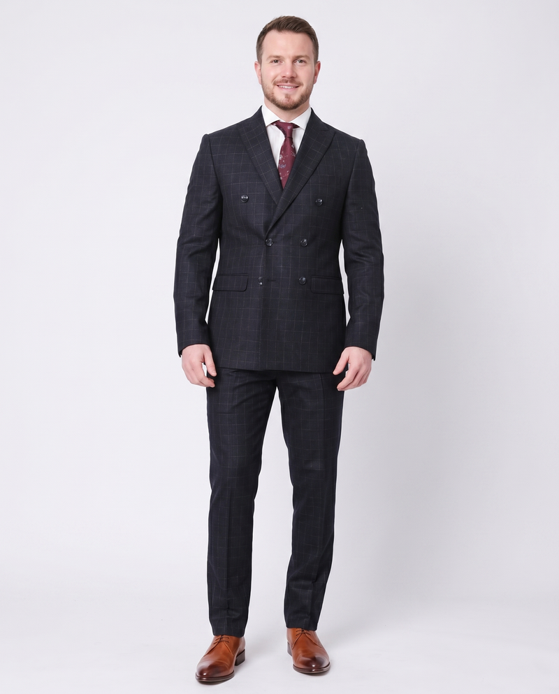 Shop Carducci Navy 100% Wool Suit | The Suit Depot