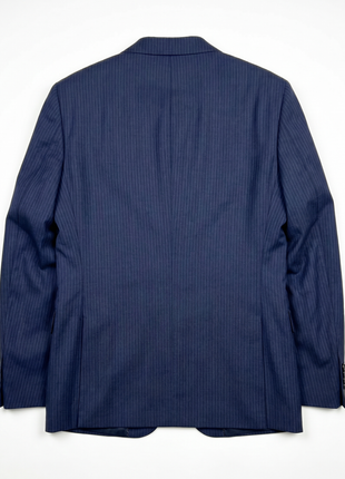 Hugo Boss Navy Pinstripe Modern Fit Notch Lapel Wool 2-Button Suit 40L