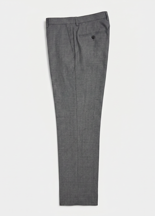 Hugo Boss Gray Plaid Slim Fit Notch Lapel 120’s Wool 2-Button Suit 40L