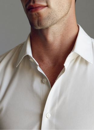 Christopher Morris Men's 100% Cotton Non-Iron White Slim Fit French Cuff Dress Shirt