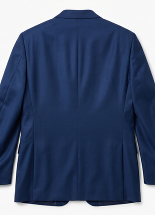 Corneliani Mens Blue With Black Trim Fully-Canvassed Shawl Lapel Slim Fit 3-Piece Wool Mohair Tuxedo - 44R