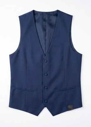 Corneliani Mens Blue With Black Trim Fully-Canvassed Shawl Lapel Slim Fit 3-Piece Wool Mohair Tuxedo - 44R