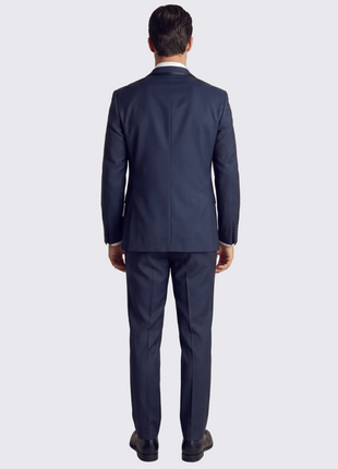 Corneliani Mens Blue With Black Trim Fully-Canvassed Shawl Lapel Slim Fit 3-Piece Wool Mohair Tuxedo - 44R
