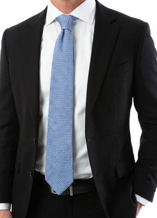Sartoria Mazara Black Fine Crosshatch Weave Slim Fit Wool 2-Button Suit