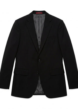 Sartoria Mazara Black Fine Crosshatch Weave Slim Fit Wool 2-Button Suit