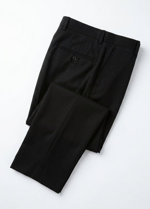 Sartoria Mazara Black Fine Crosshatch Weave Slim Fit Wool 2-Button Suit
