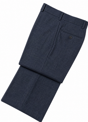 Raphael Mens Textured Blue Slim Fit Notch Lapel 2-Button Wool Suit